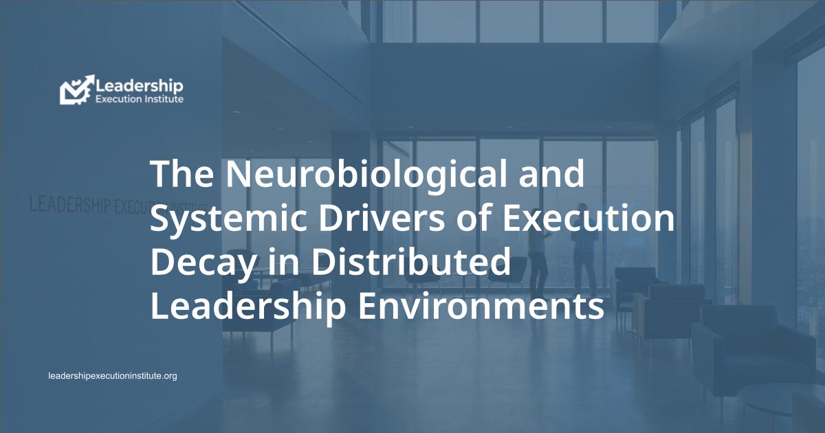 The Neurobiological and Systemic Drivers of Execution Decay in Distributed Leadership Environments